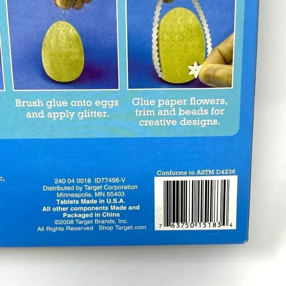 Target 2008 Easter Egg Decorating Glitter Flowers Craft Kit